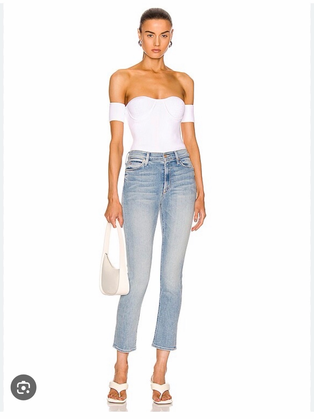 Helmut Lang Contour Top in White